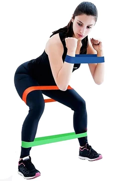 Needion - Pilates Squat Aerobik Spor Egzersiz Direnç Lastiği 5 Li Paket