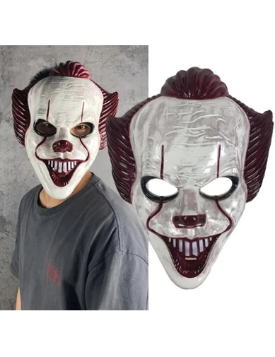 Needion - Plastik Joker Maskesi Killer Palyaço Maskesi