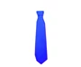 Needion - Plastik Parti Kravatı Neon Mavi Renk 12 Adet