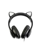 Needion - Polosmart FS56 Kedi Figürlü Kablolu Mikrofonlu  Kulaküstü Kulaklık Siyah