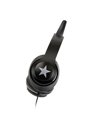 Needion - Polosmart FS56 Kedi Figürlü Kablolu Mikrofonlu  Kulaküstü Kulaklık Siyah