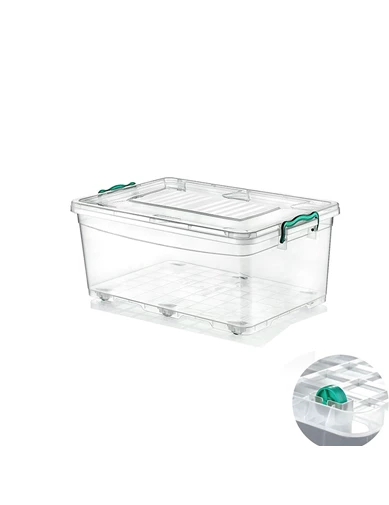Needion - Poly Time Plastik Çok Amaçlı Tekerli Saklama Kabı Multi Box 40 Lt