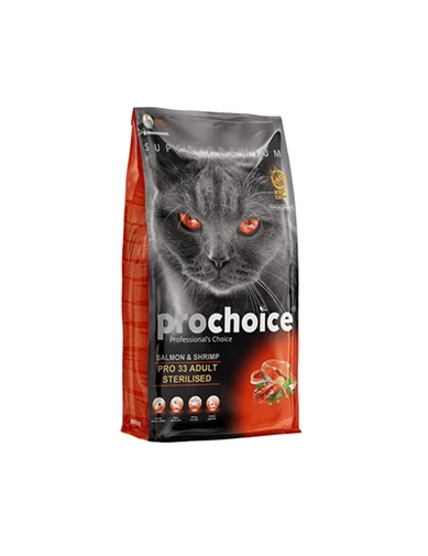 Needion - Pro Choice Pro33 Adult Cat Salmon&Karides Kısırlaştırılmış Kedi Maması