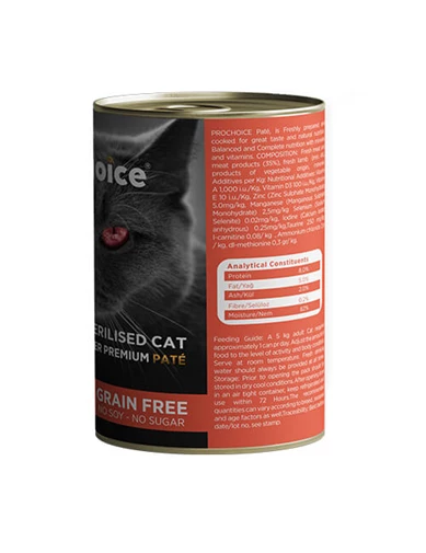 Needion - Pro Choice Sterilised Somonlu Kısırlaştırılmış Kedi Konservesi