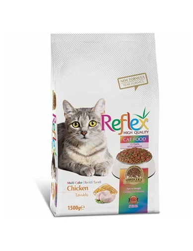 Needion - Reflex Tavuklu Renkli Taneli Yetişkin Kedi Maması 1.5 Kg