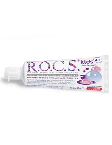 Needion - Rocs Kids Balon Sakızı Tadında Diş Macunu 45g (4-7 yaş)
