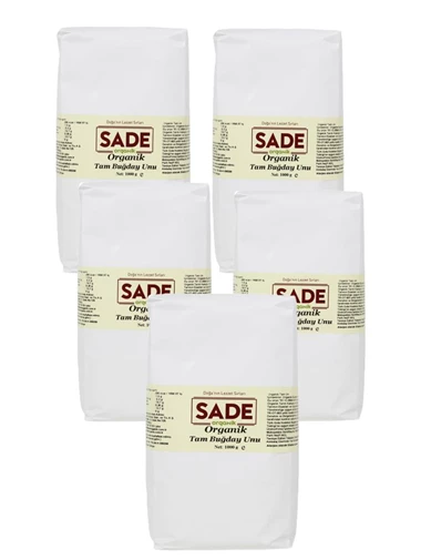 Needion - Sade Organik Tam Buğday Unu 5X1000 gr
