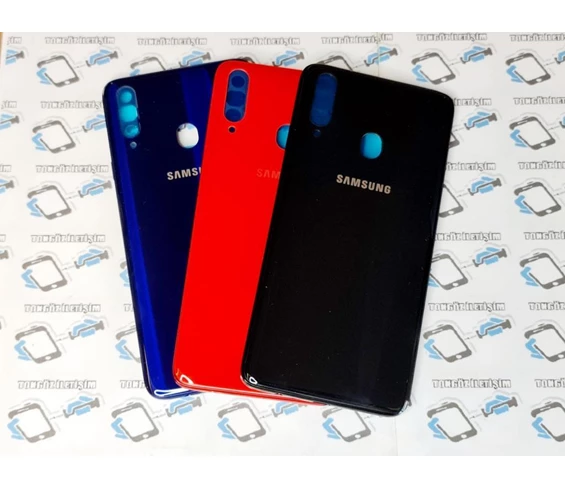 Needion - Samsung Galaxy A20S Full Kasa Arka Pil Batarya Kapağı (Yan Tuşlar)