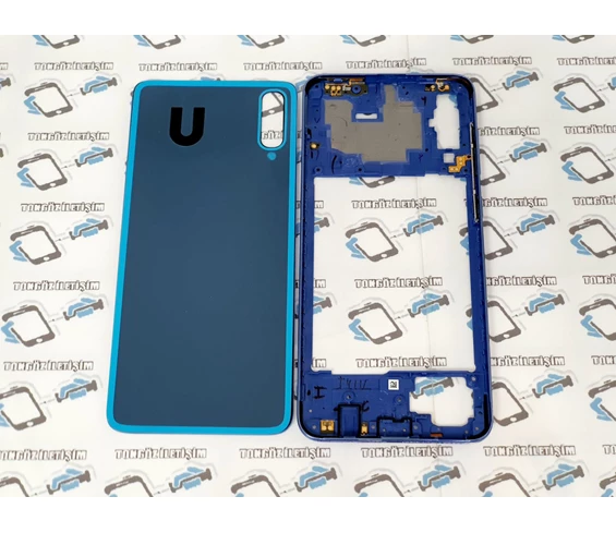 Needion - Samsung Galaxy A70 A 705 Orjinal kasa Arka Pil Kapağı Mavi (Yan Tuşlar)