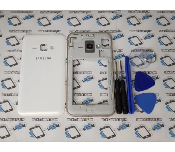 Needion - Samsung Galaxy J1 J120 2016 Kasa Arka Pil Batarya Kapağı Beyaz