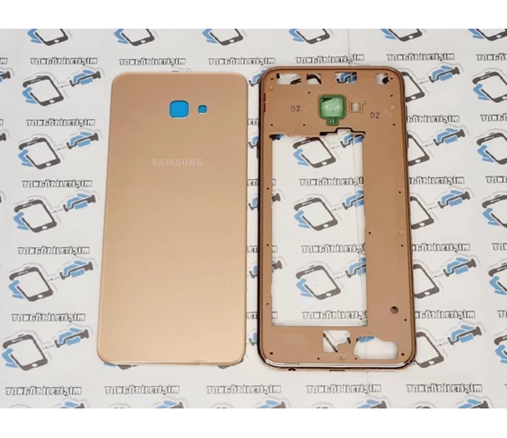 Needion - Samsung Galaxy J4 Plus Orjinal Kasa Arka Pil Batarya Kapağı Gold