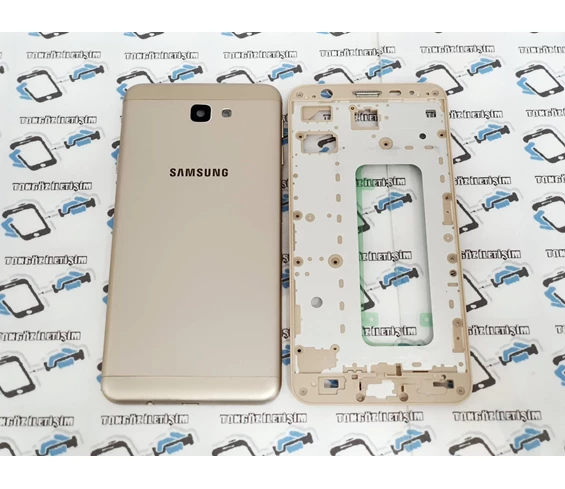 Needion - Samsung Galaxy J7 Prime Full Kasa Kapak+Çerçeve Gold