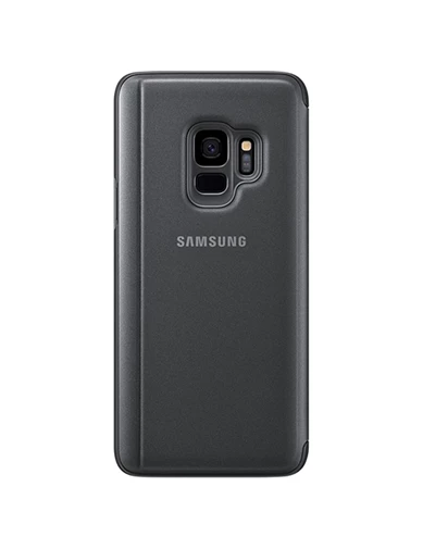 Needion - Samsung Galaxy S9 Clear View Standing Cover  Kılıf- Siyah - EF-ZG960CBEGWW