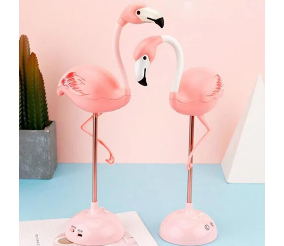 Needion - Şarjlı Dokunmatik Usb'li Flamingo Tasarım Masa Lambası Mh-206