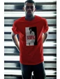 Needion - Scarface 151 Kırmızı Erkek Oversize Tshirt - Tişört XL
