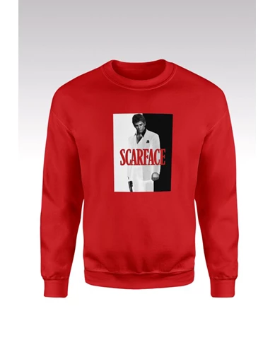 Needion - Scarface 151 Kırmızı Sweatshirt