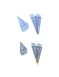 Needion - Şeker Külahı Asetat Külah Piramit Modeli Laleli (50 Adet) Gümüş