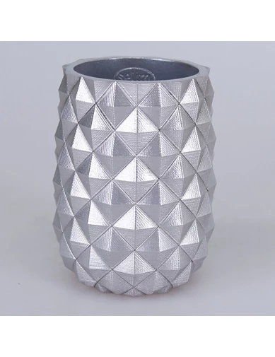 Needion - Selim Piramit Banyo Seti 5 Parça Gümüş Renk  