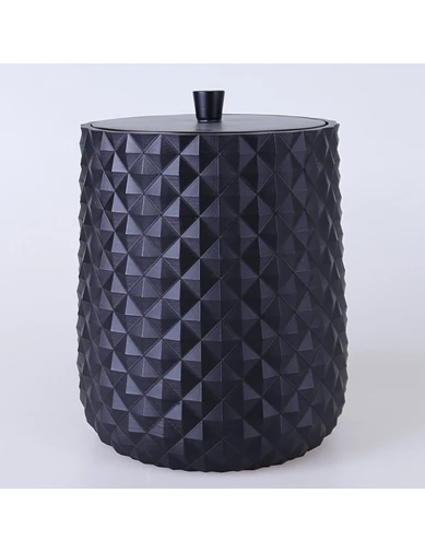 Needion - Selim Piramit Banyo Seti 5 Parça Siyah Renk  