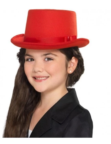 Needion - Sihirbaz Şapkası Çocuk Boy Kırmızı Renk