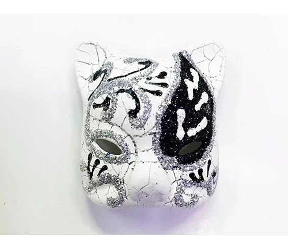 Needion - Siyah Renk İşlemeli Seramik Malzemeden İmal Venedik Kedi Model Magnet
