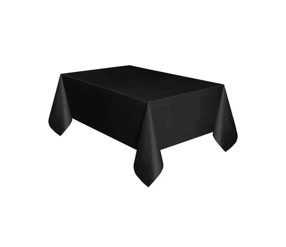 Needion - Siyah Renk Plastik Masa Örtüsü 120x180 cm