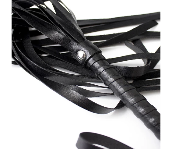 Needion - Siyah Renk Püsküllü Kırbaç Kamçı 54 cm