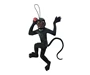 Needion - Siyah Renk Yumuşak Plastik Şaka Şempanze Maymun Anahtarlık Şaka Malzemesi