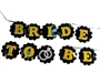 Needion - Siyah Üzeri Altın Renk Harflerle Bride To Be Yazılı Bekarlığa Veda Süsü