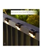 Needion - Solar Güneş Enerjili Köşebent  Merdiven Veranda Bahçe Led Lamba 4 Lü Set