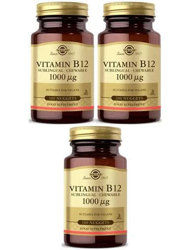 Needion - Solgar Vitamin B12 1000 mcg 100 Kapsül 3 Adet
