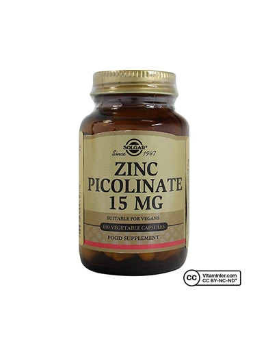 Needion - Solgar Zinc Picolinate 15 mg 100 Kapsül