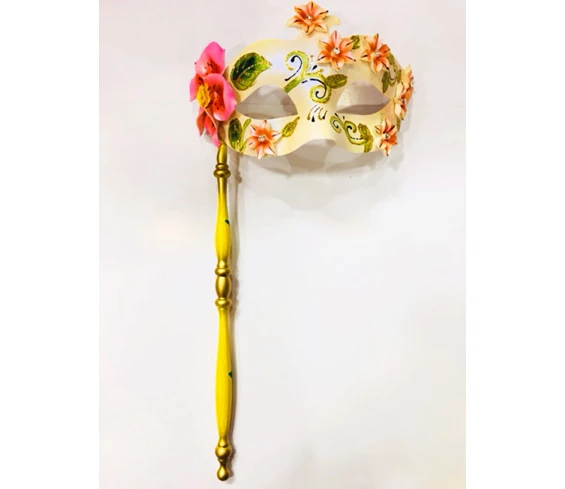 Needion - Sopalı Tutmalı Venedik Maskesi Pembe
