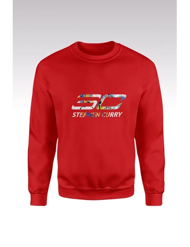 Needion - Stephen Curry 156 Kırmızı Sweatshirt