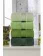 Needion - Style Pamuk  Yeşil 4'lü Havlu Seti 50x90 cm Yeşil Serisi