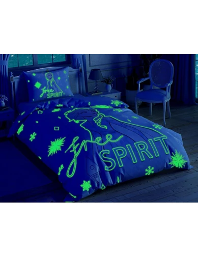 Needion - Taç Lisanslı Disney Frozen 2 Free Spirit Glow (Parlayan) Tek Kişilik Nevresim Takımı