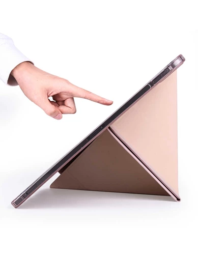 Needion - Teleplus Apple iPad Pro 12.9 2020 Kılıf Tri Folding Smart Cover Standlı Kalemlikli Kapak 