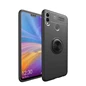 Needion - Teleplus Huawei Honor 8C Ravel Yüzüklü Silikon Kılıf   Nano Ekran Koruyucu Siyah