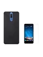 Needion - Teleplus Huawei Mate 10 Lite Karbon Silikon Kılıf   Cam Ekran Koruyucu Siyah