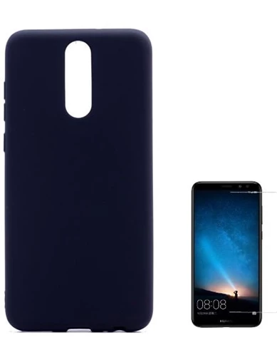 Needion - Teleplus Huawei Mate 10 Lite Lüks Silikon Kılıf   Cam Ekran Koruyucu