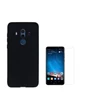 Needion - Teleplus Huawei Mate 10 Pro İmax Kamera Koruma Silikon Kılıf   Cam Ekran Koruyucu Siyah