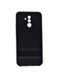 Needion - Teleplus Huawei Mate 20 Lite Standlı Sert Silikon Kılıf   Nano Ekran Koruyucu Siyah