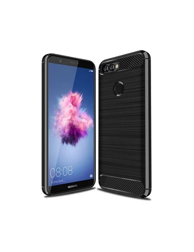 Needion - Teleplus Huawei P Smart Özel Karbon ve Silikonlu Kılıf 