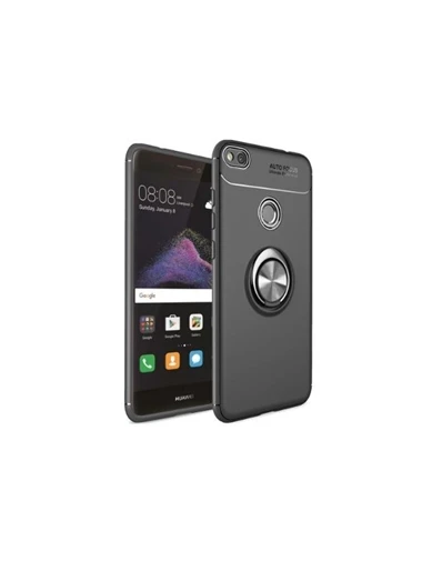 Needion - Teleplus Huawei P10 Lite Ravel Yüzüklü Silikon Kılıf   Nano Ekran Koruyucu