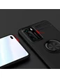 Needion - Teleplus Huawei P40 Kılıf Ravel Yüzüklü Standlı Silikon   Tam Kapatan Ekran Koruyucu Siyah