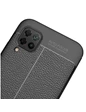 Needion - Teleplus Huawei P40 Lite Kılıf Deri Dokulu Silikon  Siyah