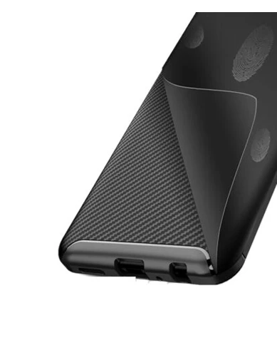 Needion - Teleplus Huawei Y5 2019 Negro Karbon Silikon Kılıf 