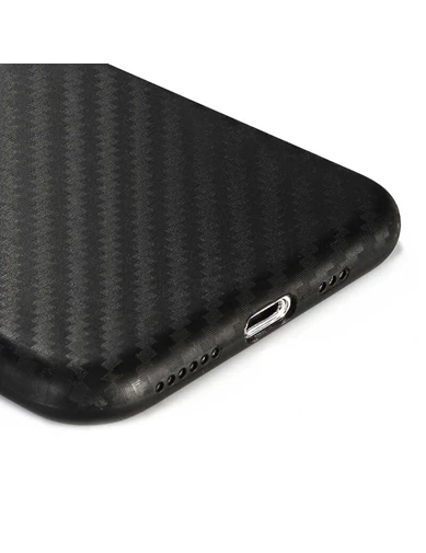 Needion - Teleplus iPhone 11 Kılıf Karbon PP Silikon   Nano Ekran Koruyucu 