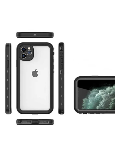Needion - Teleplus iPhone 11 Pro Max Kılıf Çift Katmanlı 360 Profesyonel Su Geçirmez 