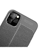 Needion - Teleplus iPhone 11 Pro Max Kılıf Deri Dokulu Silikon   Nano Ekran Koruyucu Siyah